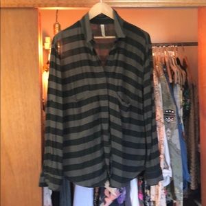 RVCA stripped blouse.